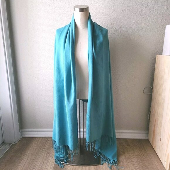 Pashmina Wide Scarf Wrap Shawl Fringed OS 71"×31" Made In Italy - Picture 3 of 7